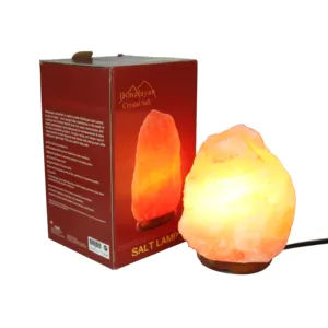 TUANCU Home Decor Purified Air Customizable Solid Wood Base DROPSHIPPING Wholesale Salt Lamps Himalayan Rock Salt Lamps For Sale