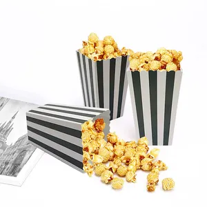 Custom Disposable Printed Popcorn Paper Packaging Pop Corn Box For Cinema