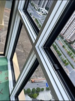 Ventana Abatible de Aluminio con Doble Acristalamiento Insonorizado para Villa, con Certificación CE