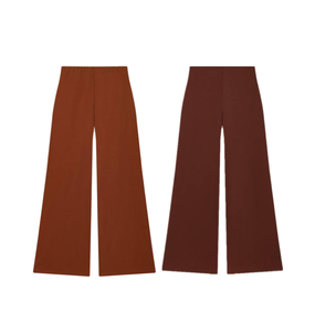 Pantalones de Mujer de Cintura Alta Elástica y Pierna Ancha, Novedad Primavera 2026, Ajuste Holgado, Tejidos, Vintage, Antiarrugas, Casuales - Product Image 1