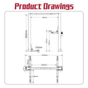 Nouveau style de pont élévateur économique pour véhicules, équipement d'entretien automobile à vendre, capacité de 4000 kg, pont élévateur le plus vendu, pont élévateur hydraulique à 2 colonnes - Product Image 4