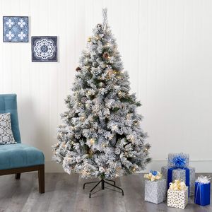 Outdoor 12FT Giant Flocked <b>LED</b> Christmas <b>Tree</b> with Multicolored Lights High Quality Foldable PE/PVC Material and Snow Effect - Product Image 4