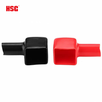 Terminales de Batería Rojos y Negros, Cubiertas de PVC para Terminales de Coche, Fundas Protectoras para Terminales de Batería