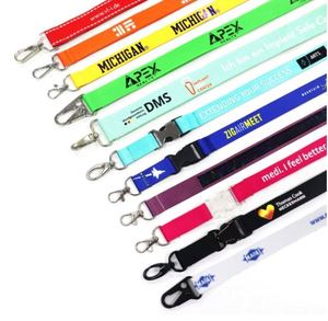 Custom LOGO Printed Fashion Full Color Design Neck Strap <b>Polyester</b> <b>Lanyards</b> - Product Image 1