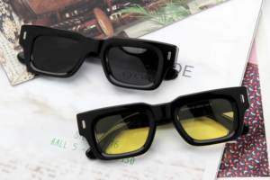 Occhiali da Sole di Lusso per Uomo, Polarizzati, Rettangolari, Montatura in Acetato Fatta a Mano, Lenti Quadrate, Protezione UV400 - Product Image 6