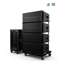 Sistem Speaker Line Array Aktif 10 Inch Ganda 710W Profesional Bertenaga untuk Acara Konser Luar Ruangan