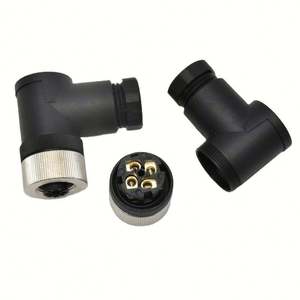 Connector M12 4 Pin a Code IP67 Waterproof Screw FiledInstallation Male Female Angled Plug Connector - Product Image 4