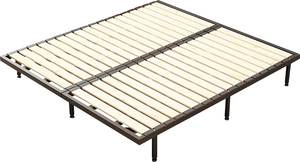 <span class=keywords><strong>Cadre</strong></span> de lit en bois <span class=keywords><strong>à</strong></span> <span class=keywords><strong>lattes</strong></span>, base stable, <span class=keywords><strong>cadre</strong></span> en fer robuste moderne, taille personnalisée - Product Image 2