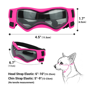 Lunettes de soleil pour chien, lunettes de protection UV, coupe-vent, anti-neige, confortables, souples, avec sangles réglables pour petits chiens et chiots - Product Image 4