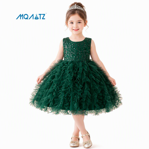 Abito <span class=keywords><strong>da</strong></span> <span class=keywords><strong>cerimonia</strong></span> MQATZ per bambine, design floreale, per feste di compleanno di bambini dai 5 agli 8 anni, disponibile in magazzino, tutù in tulle. - Product Image 1