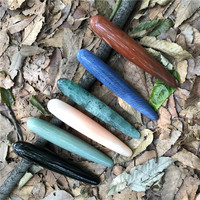 Varita de Masaje de Amatista Natural, Varita Grande de Cristal, Masaje Artificial Tallado a Mano para Mujeres
