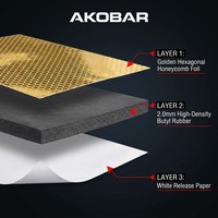 Feuille d'isolation acoustique autocollante multicouche Antela en aluminium de 10 mm d'épaisseur pour l'atténuation des vibrations et l'isolation thermique