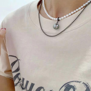 Accessoires en argent S925 pour la création de bijoux, support vide pour pendentif noir avec boucle, pour perles rondes de 10 à 13 mm, 31052 - Product Image 2