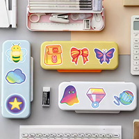 50 pegatinas de PVC impermeables con diseños de dibujos animados para decorar fundas de teléfono, cuadernos y botellas de agua