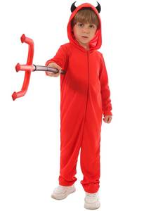 Nuevos Disfraces de Cosplay Rojos para Niños, Mono con Capucha para Niños, Vestido para Fiesta, Actuación, Halloween, Disfraz de Diablo para Niñas y Niños - Product Image 5