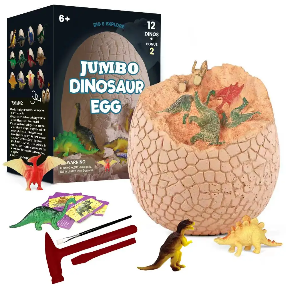 Kids Assembly Kit Excavation New jumbo dino egg dig toy DIY dig it up Scientific Archeological dinosaur fossil dig kit