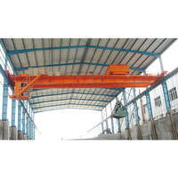 Pont roulant à double poutre modèle QZ 10t avec palan électrique et grappin