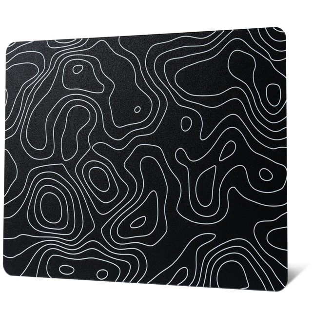 Glass Anti-slip Waterproof Customizable Gaming Mouse Pad-Ultra Smooth Precision Speed Control for Esport & Office (Black) Stock