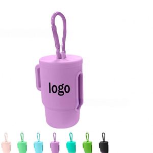 Distributeur portable de sacs à déjections pour animaux de compagnie en silicone, boîte de rangement pour sacs à crottes pour promenades en extérieur, produit promotionnel pour animaux de compagnie - Product Image 2