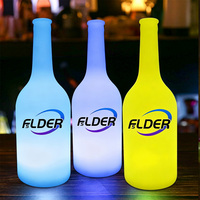 Lámpara LED para Botella de 30 cm con Forma de Botella de Vino, Recargable, con Control Remoto para Mesa de Noche