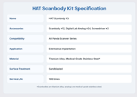 Kit de escaneo Dental Panda HAT Scanbody: Cuerpo de escaneo hexagonal de brazo largo cónico para implantes edéntulos, escaneo digital intraoral de aleación de titanio