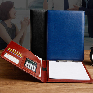 Cartelle di presentazione in pelle per ufficio A4 personalizza LOGO borsa portadocumenti moderna personalizzabile in formato A4 raccoglitore ad anelli in pelle <span class=keywords><strong>Pu</strong></span> CN;GUA - Product Image 6