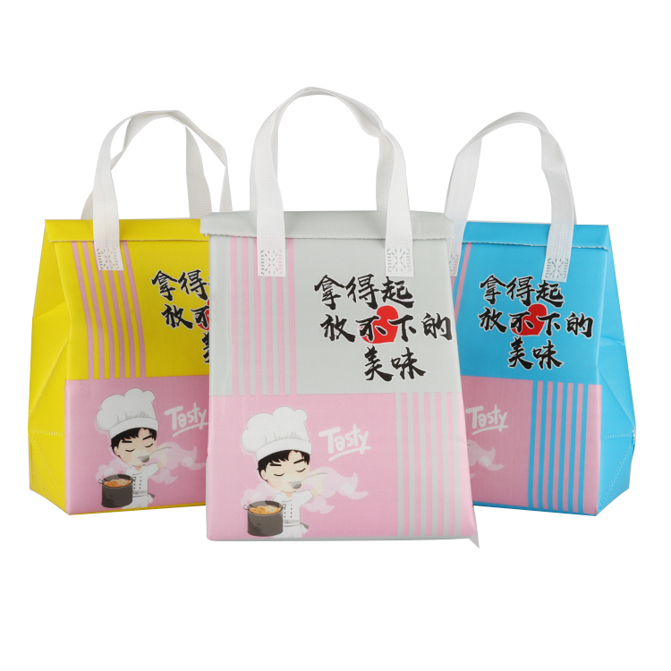 Heavy Duty Custom logo Insulated Reusable Tote Grocery thermal shopping cooler bag