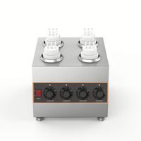 Chauffe-bouteille de sauce commerciale à 4 bouteilles pour réchauffeur de sauce aux huîtres au beurre au fromage au chocolat