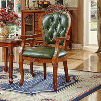Chaise de salle à manger de luxe au design européen moderne, en cuir véritable et pieds en métal, durable pour l'ameublement de la maison