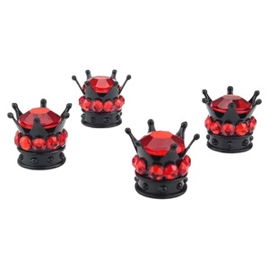 Crown Valve <b>Stem</b> <b>Cap</b> Diamond Encrusted For Tire Upgrade American Mouth Tubeless Rubber 12.8mm Outer Diameter - Product Image 4
