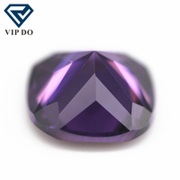 3x3-12x12mm, améthyste/d-améthyste, zircon cubique, pierre précieuse synthétique en vrac, forme de coussin découpée à la machine, pierres de zircone CZ