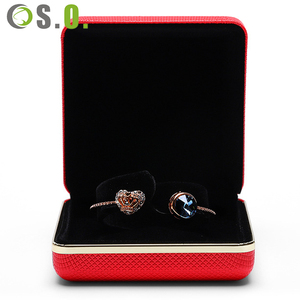 Custom Logo Luxury Leather Jewellery Box Rectangle <b>Storage</b> Organizer for Wedding <b>Ring</b> Necklace Personalized Gift Case Packaging - Product Image 5