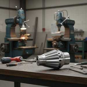 Pinza de sujeción Fervi con cono de 30 grados y ángulo de 8 grados, mecanizada con precisión para uso industrial - Product Image 3