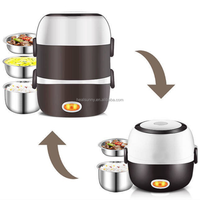 Boîte à repas Portable avec chauffage électrique, ml, boîtier chauffant pour les aliments, Mini Pot de ragoût, cuiseur à riz