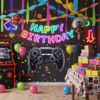 Ballon Mylar en forme de manette de jeu PSP « Joyeux Anniversaire » pour décorations de fête d'enfants – Offre Spéciale