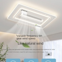 Ventilateur de plafond LED moderne et simple à 5 pales, lumière LED DC super puissante, veilleuse LED, protection des yeux pour salon, chambre principale, bureau