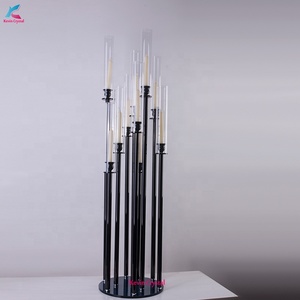 K-1171 <strong>Black</strong> Design Tall Table Candlestick Wedding Centerpiece <strong>Candelabra</strong> - Product Image 4