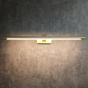 Applique murale LED moderne de luxe rotative à tube long en laiton brossé pour l'éclairage d'œuvres d'art, idéale pour villas, appartements et hôtels - Product Image 5