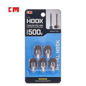 Клетчатый 200 Коррозионностойкий Овальный клейкий крючок из нержавеющей стали для ванной и кухонной посуды - Product Image 1