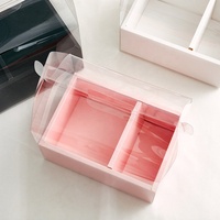 XJH Boîtes en plastique pour arrangements floraux Portable PVC Floral Transparent Boîte Arrangement de fleurs Gâteau Pliant Boîte-cadeau