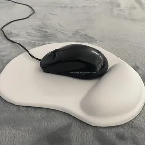 Silika Gel 3D Putih Kosong Mouse Pad dengan Benjolan untuk Cetak Sublimasi