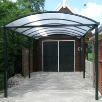 Abri de voiture résistant au vent fort, garages, abri de voiture en aluminium double