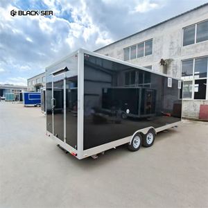 Blackser 5.7m thép không gỉ truy cập xe tải thực phẩm di động với tủ lạnh & Vỉ nướng cho các nhà cung cấp đường phố - Product Image 1
