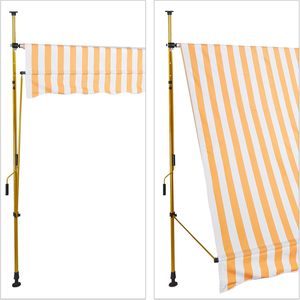 Abrazadera de poliéster repelente al agua resistente a los rayos UV Toldo Manivela de acero Altura ajustable para balcones y patios Embalaje de pedidos por correo - Product Image 3