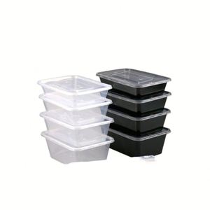 Contenants portables réutilisables noirs de qualité supérieure, sans BPA, compatibles lave-vaisselle, pour la restauration, les événements, les fournitures de fête et la planification des repas à domicile - Product Image 1