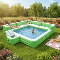 Tente de jardin gonflable pour fête à la plage, bar flottant gonflable en PVC pour piscine, pub gonflable pour adultes avec sièges