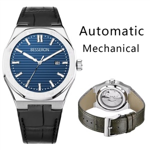 Fournisseur de montres automatiques mécaniques de luxe en acier inoxydable avec verre Hardlex, étanches 5 ATM et fenêtre de calendrier - Product Image 3