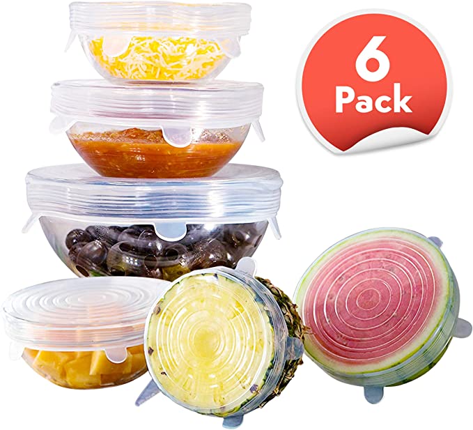 Волшебная многоразовая упаковка из 6 силиконовых эластичных пищевых крышек