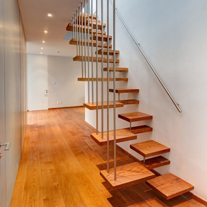 Marche d'<span class=keywords><strong>escalier</strong></span> transparente transparente en bois massif, forme I, prix <span class=keywords><strong>pas</strong></span> <span class=keywords><strong>cher</strong></span>, faisceau Invisible, à l'intérieur, nouveauté - Product Image 2