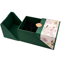 Boîte rigide de luxe personnalisée avec revêtement UV sélectif et dorure à chaud, emballage cadeau pliable gaufré, impression 4 couleurs, boîte à bijoux pour fleurs éternelles